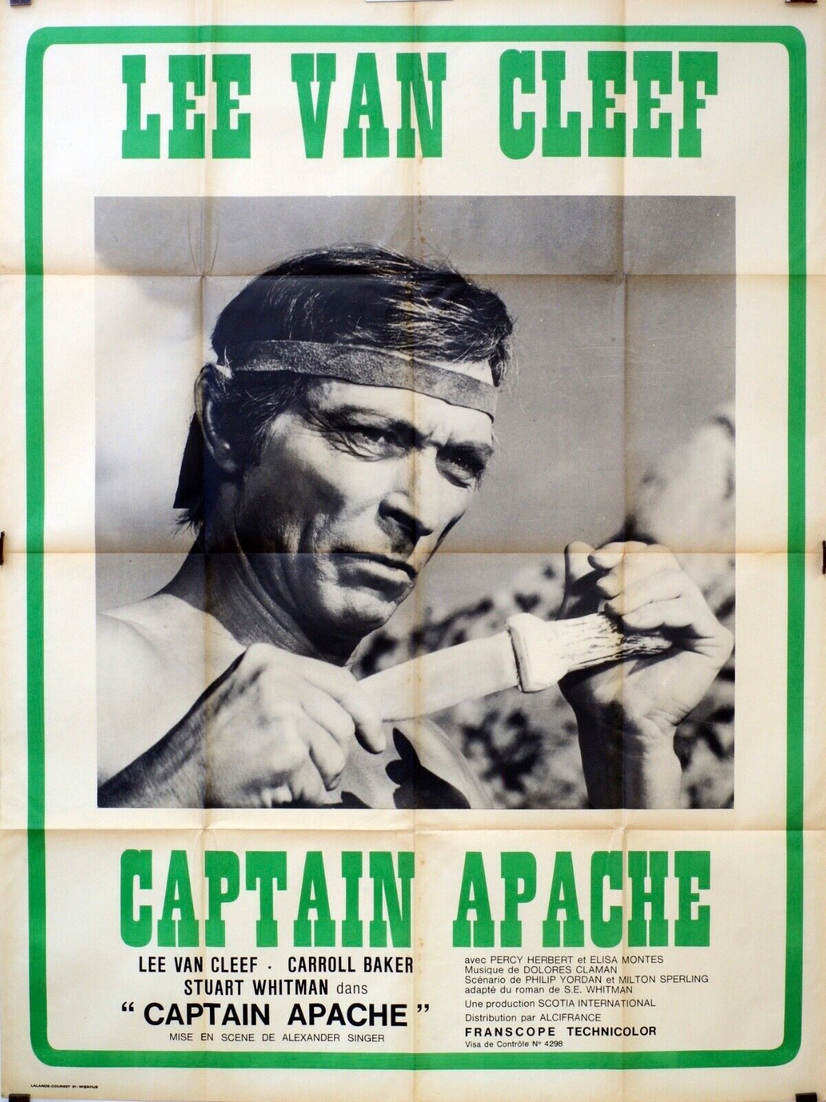 CAPTAIN APACHE MOVIE POSTER ORIGINAL 120x160 LEE VAN CLEEF