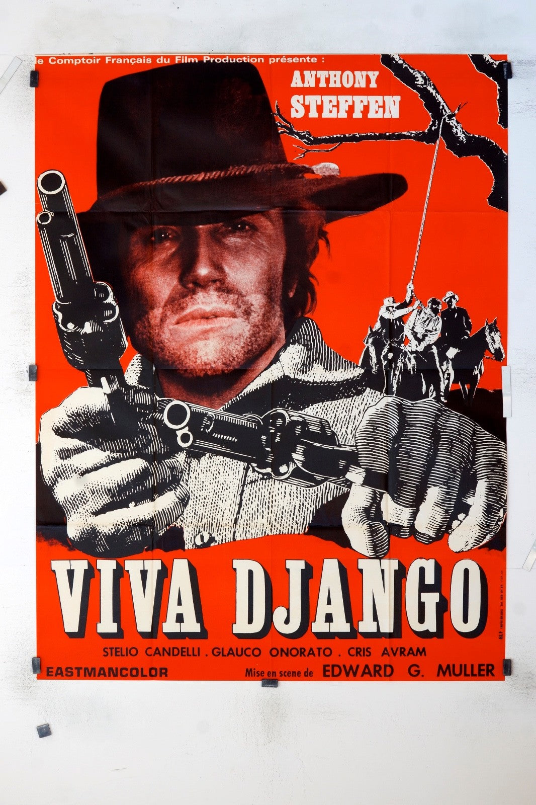VIVA DJANGO ANTHONY STEFFEN MOVIE POSTER ORIGINAL 120x160