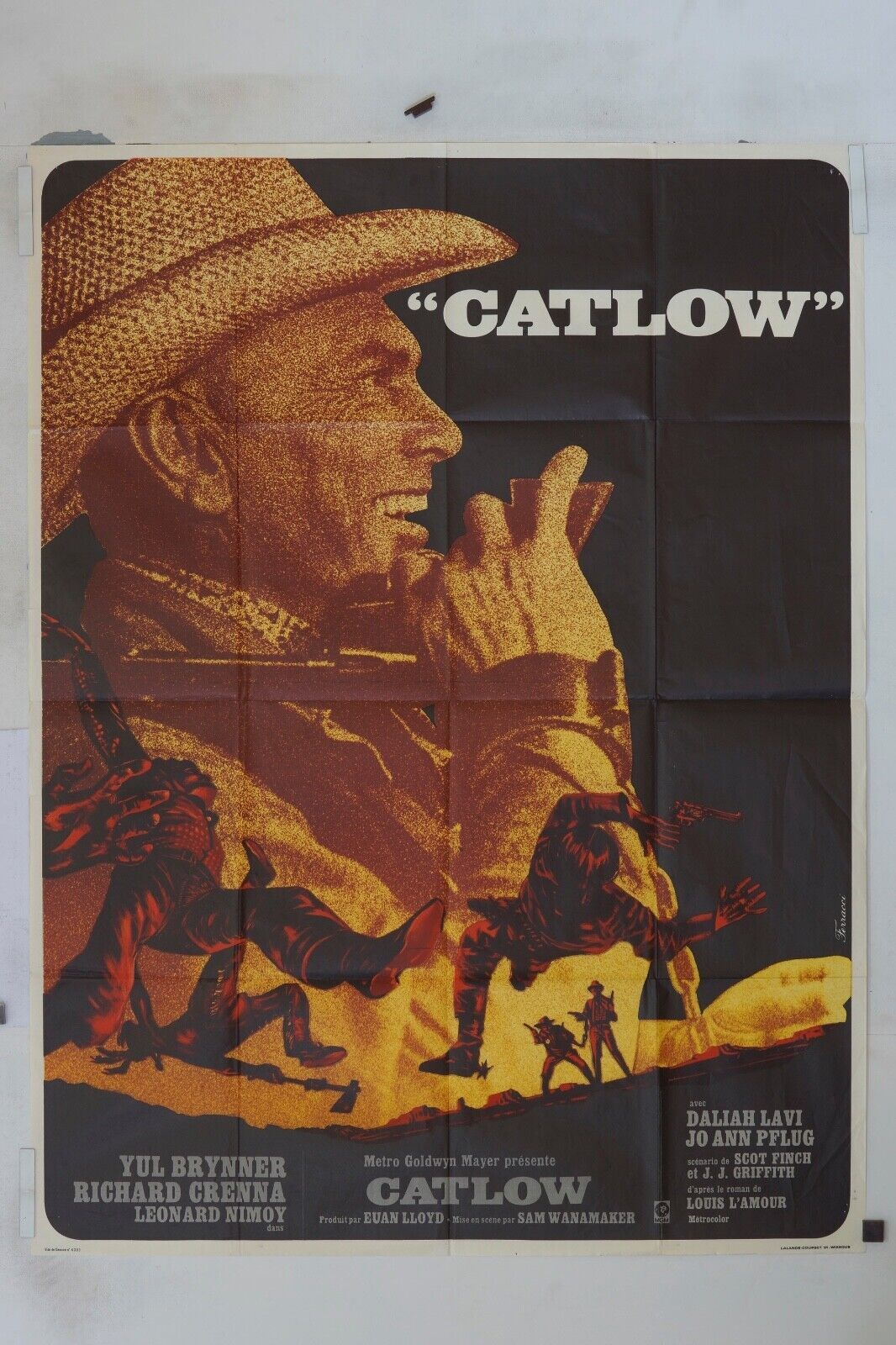 CATLOW MOVIE POSTER ORIGINAL 120x160 YUL BRYNNER
