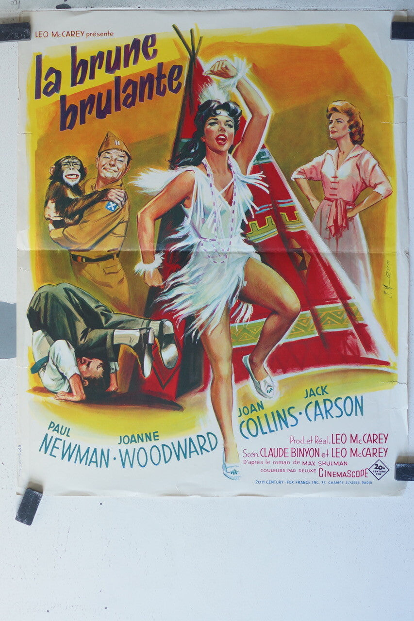 BRUNE BRULANTE (LA) ORIGINAL MOVIE POSTER 40x60 Paul Newman ,
