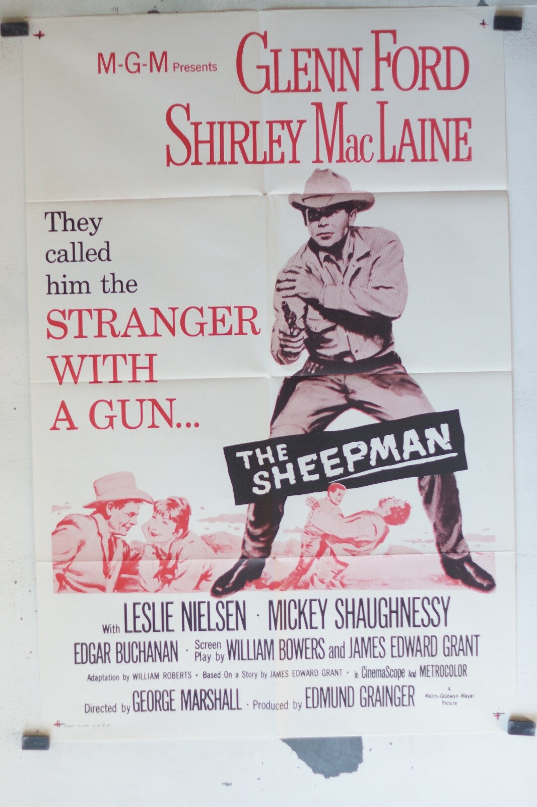 THE SHEEPMAN MOVIE POSTER ORIGINAL 69x103 Glenn Ford , Shirley MacLaine ,