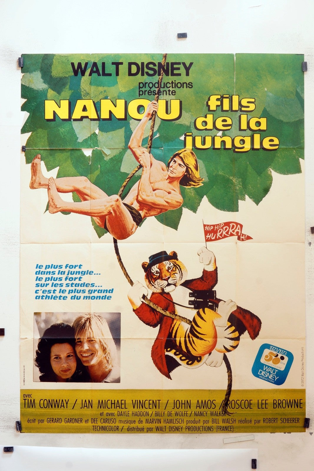 NANOU FILS DE LA JUNGLE WALT DISNEY MOVIE POSTER ORIGINAL 120x160