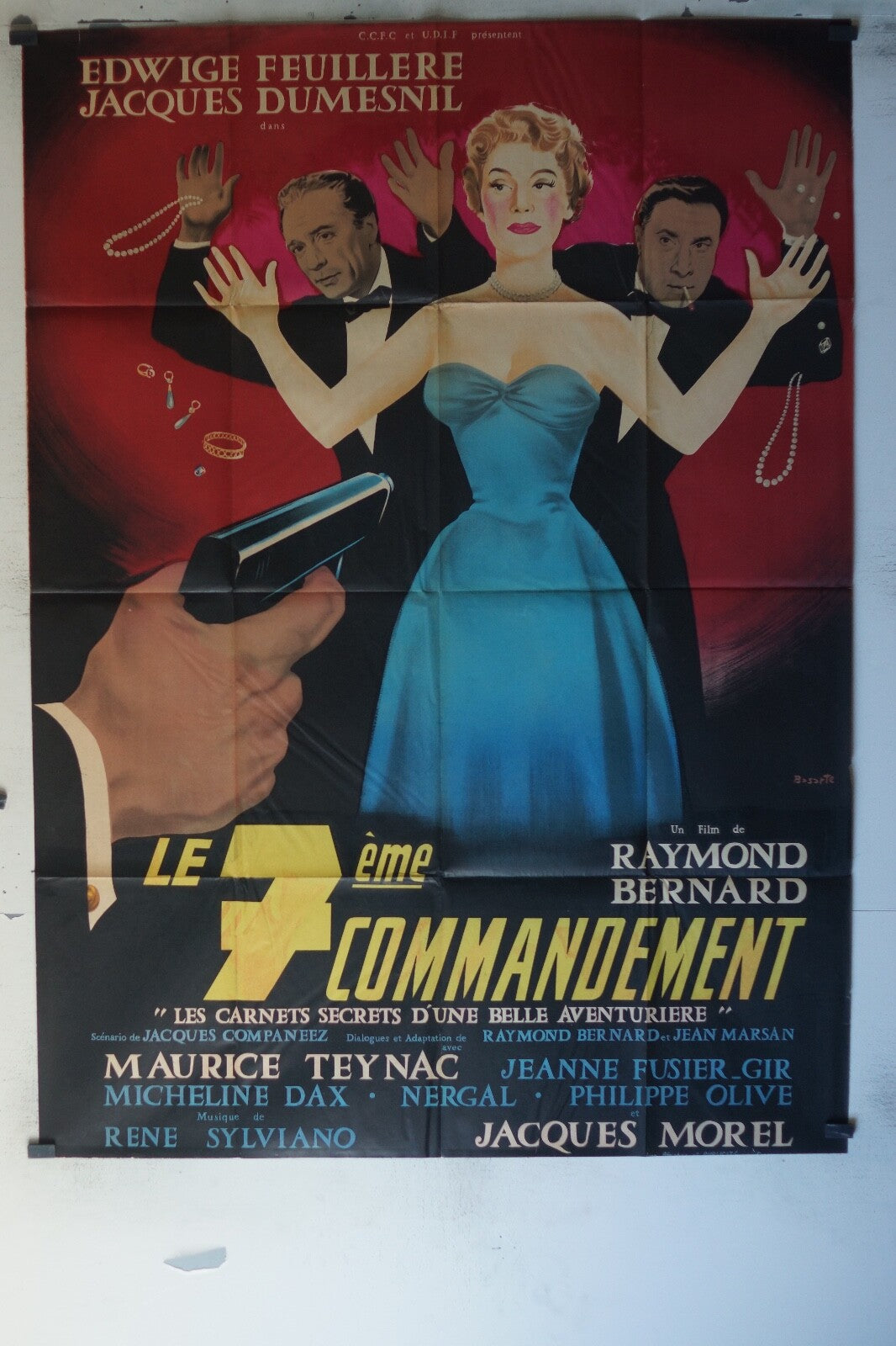 7EME COMMANDEMENT (LE) MOVIE POSTER ORIGINAL 120x160 Jacques Dumesnil