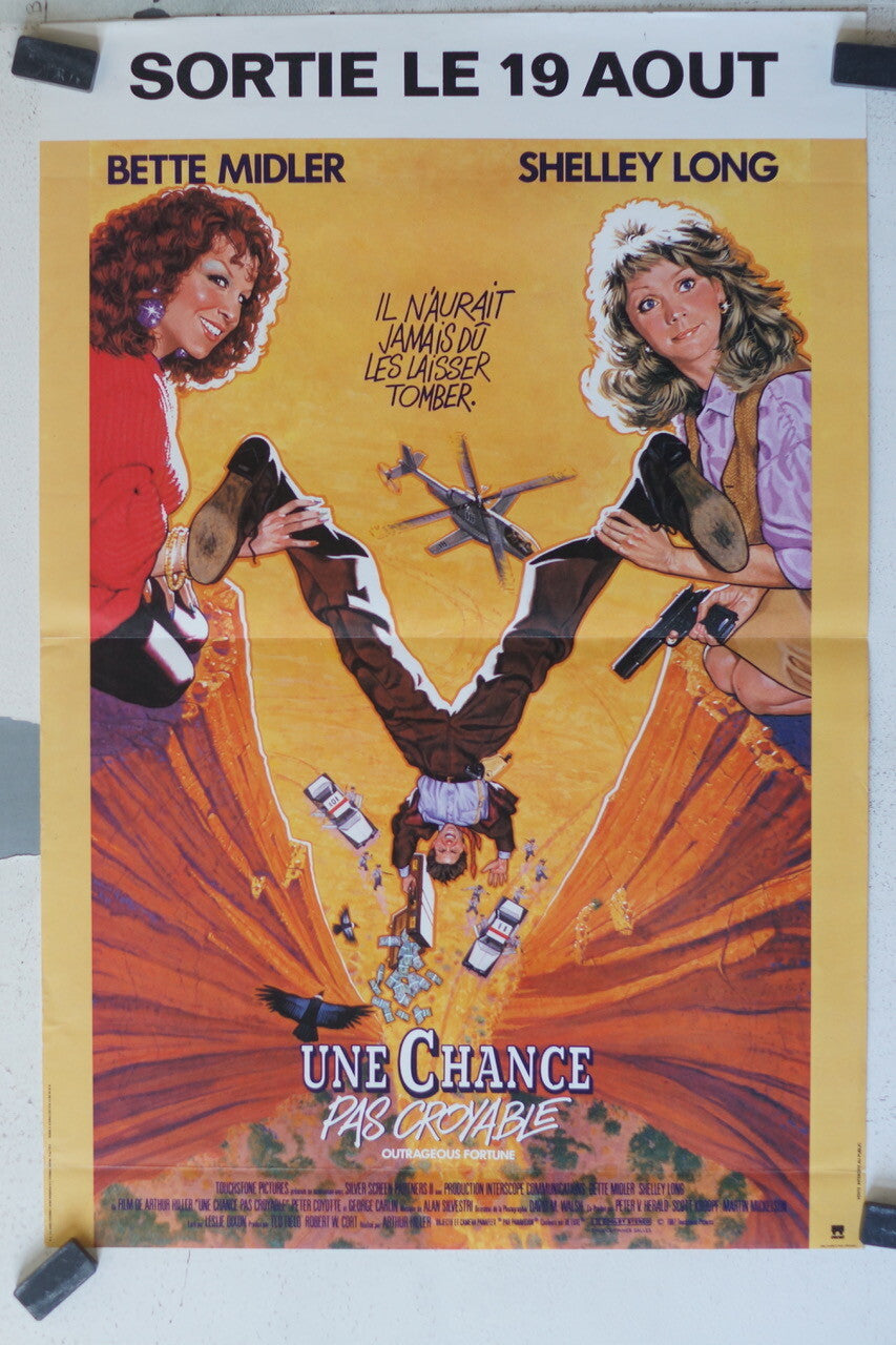 UNE CHANCE PAS CROYABLE POSTER ORIGINAL 60x40 Shelley Long , Bette Midler
