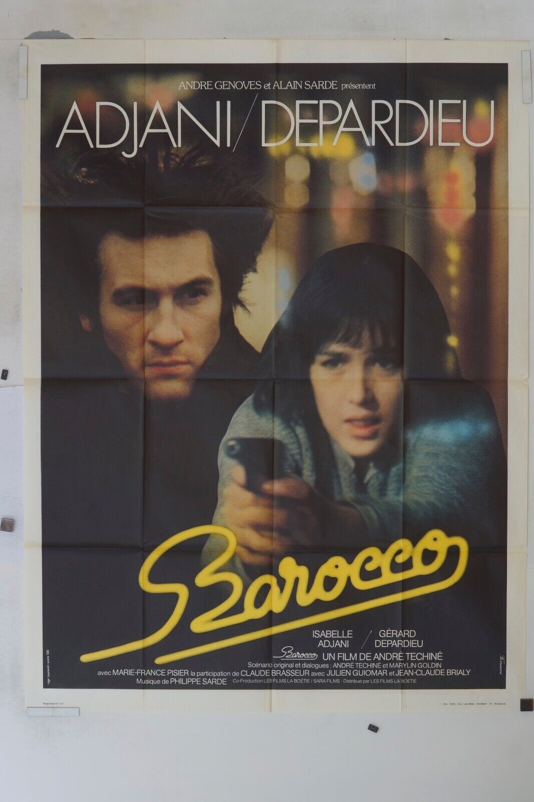BAROCCO MOVIE POSTER ORIGINAL 120x160 ADJANI/DEPARDIEU