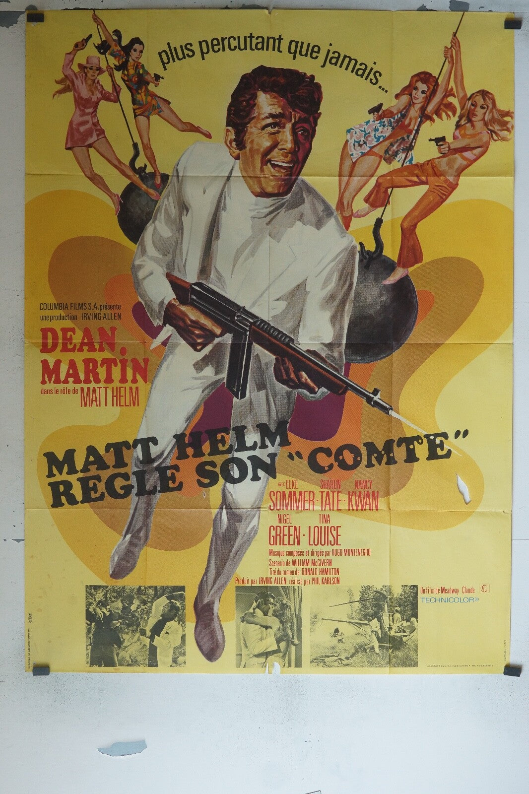 MATT HELM RÈGLE SON « COMTE » POSTER ORIGINAL 120x160 DEAN MARTIN