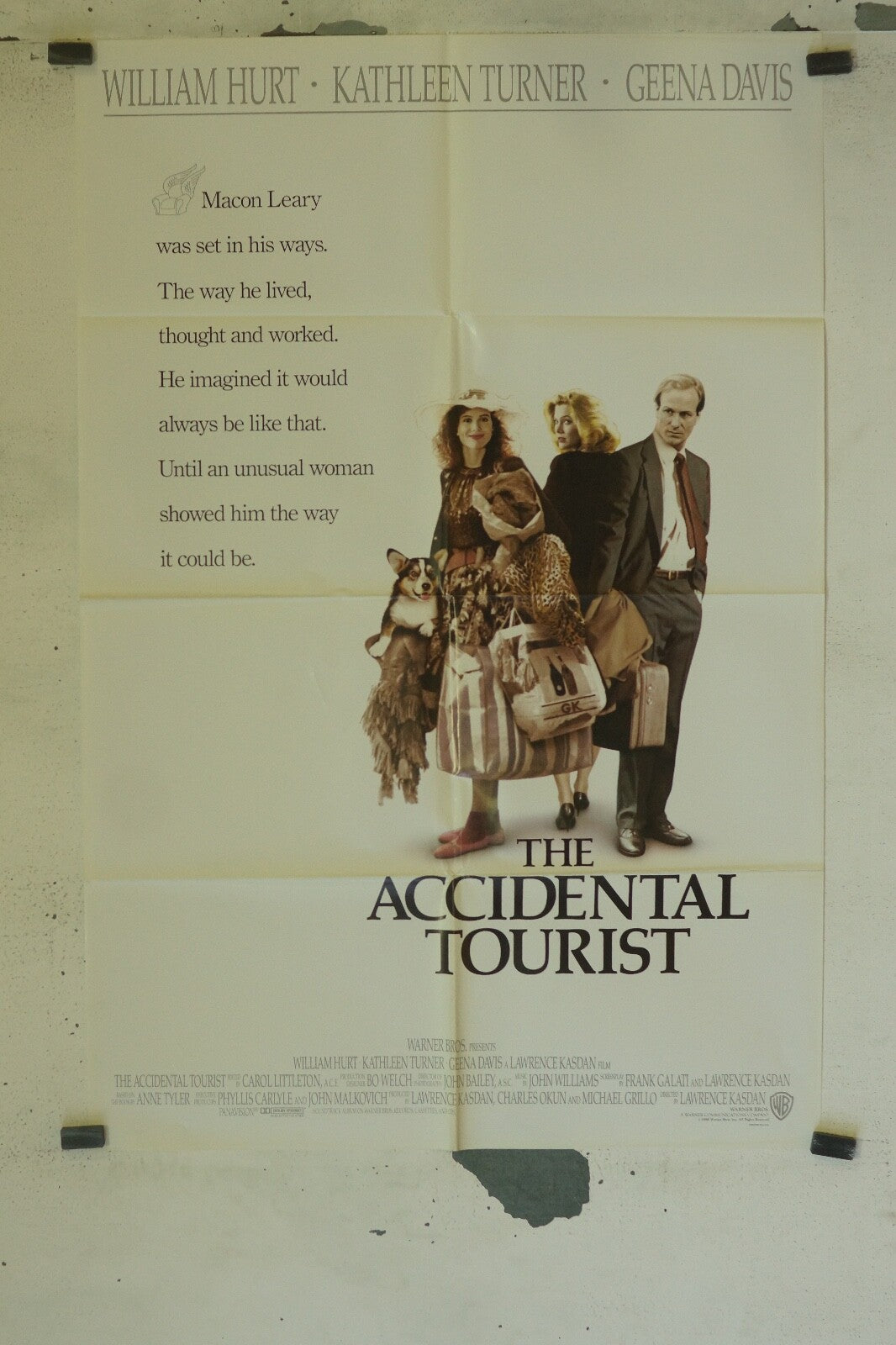 THE ACCIDENTAL TOURIST (70X100) ORIGINAL MOVIE WILLIAM HURT – KANTKHLEEN TURNER