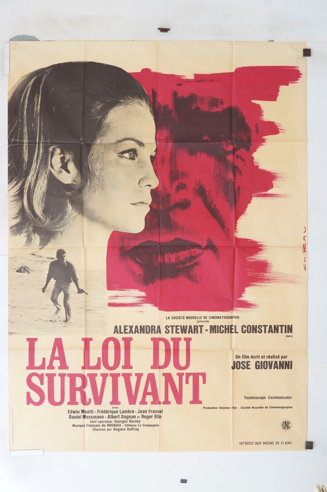 LA LOI DU SURVIVANT ORIGINAL MOVIE POSTER 120x160 ALEXANDRA STEWART