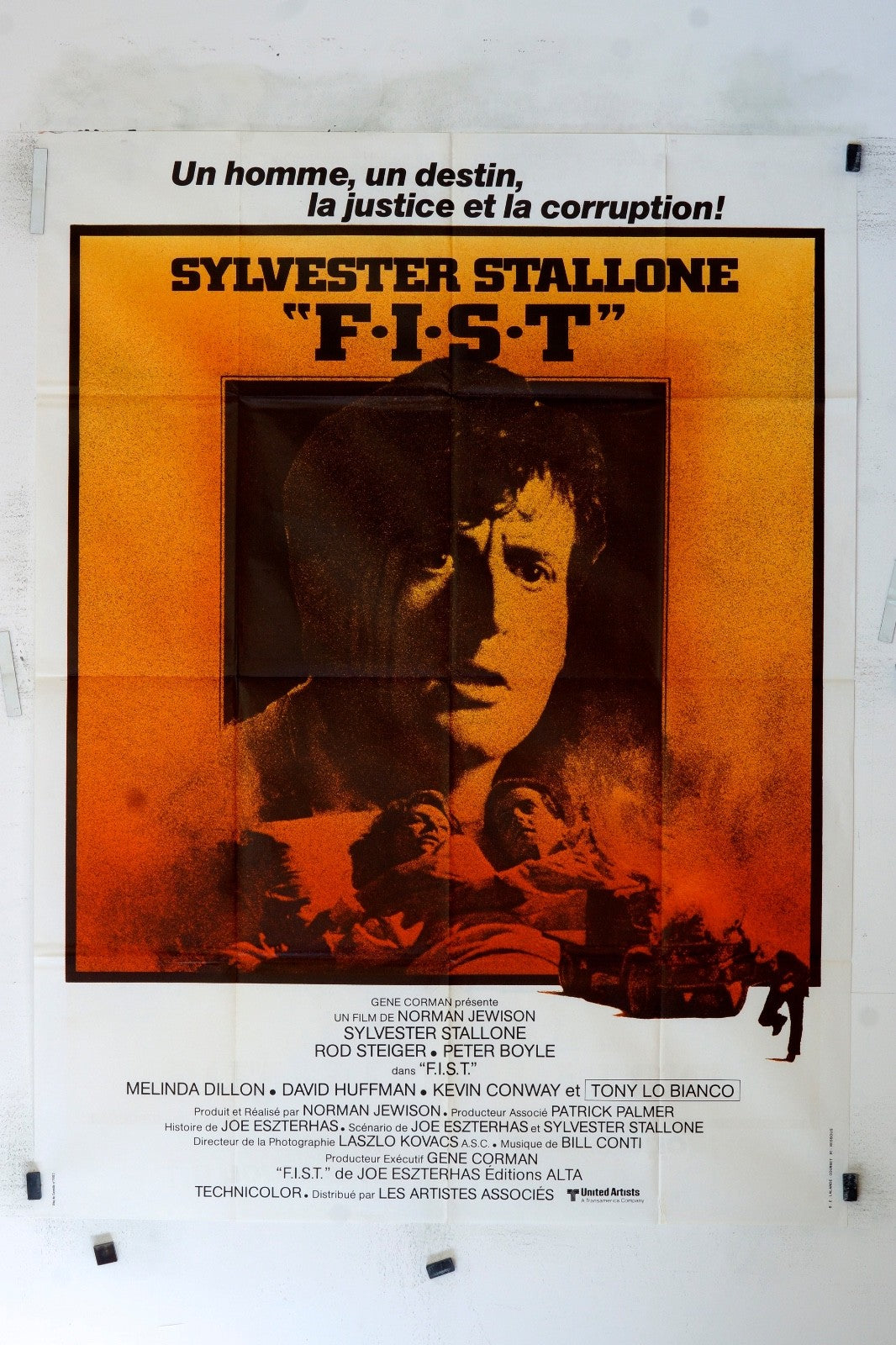 F.I.S.T SYLVESTER STALLONE MOVIE POSTER ORIGINAL 120x160