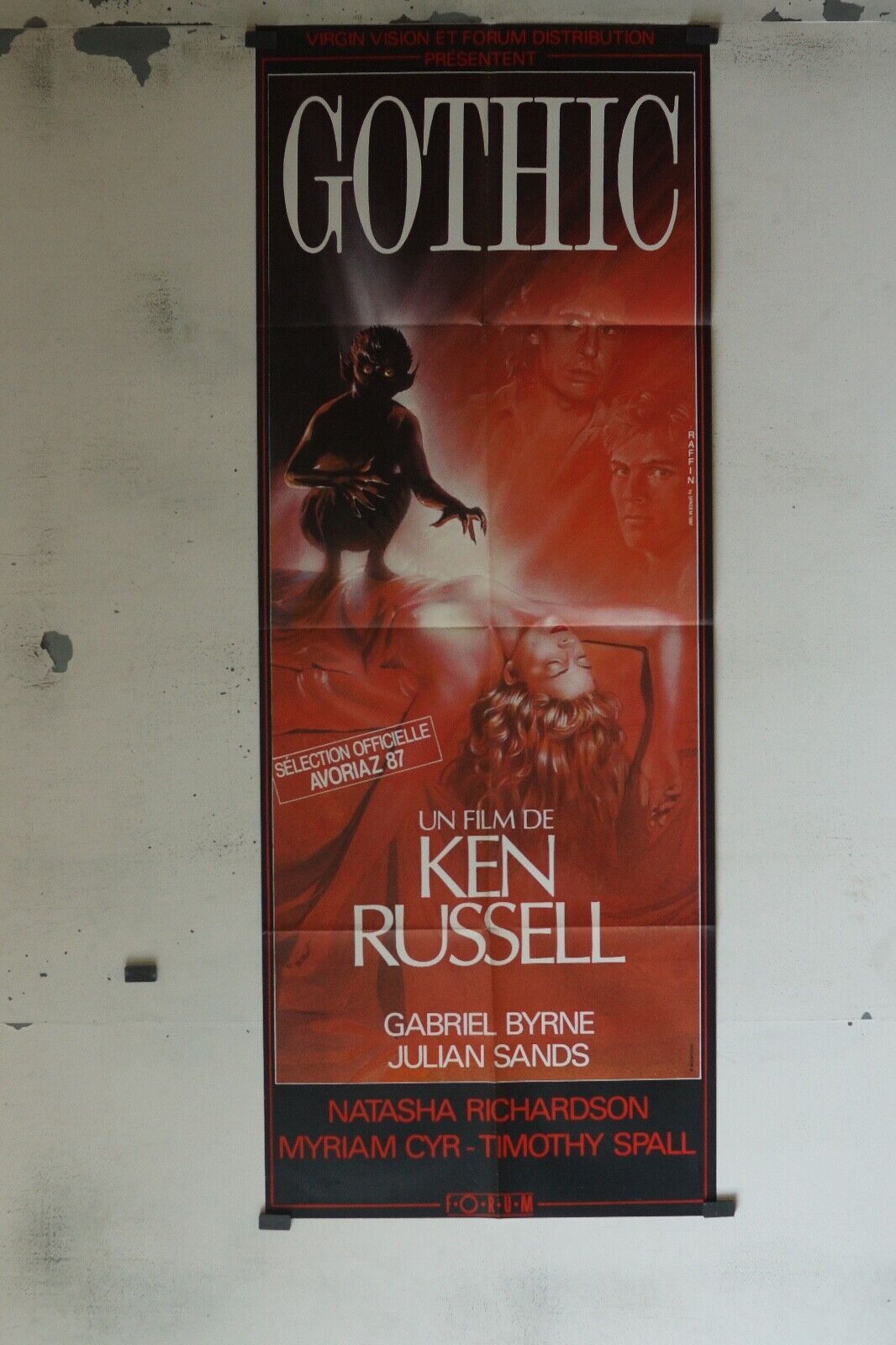 GOTHIC MOVIE POSTER ORIGINAL 60x160 KEN RUSSELL