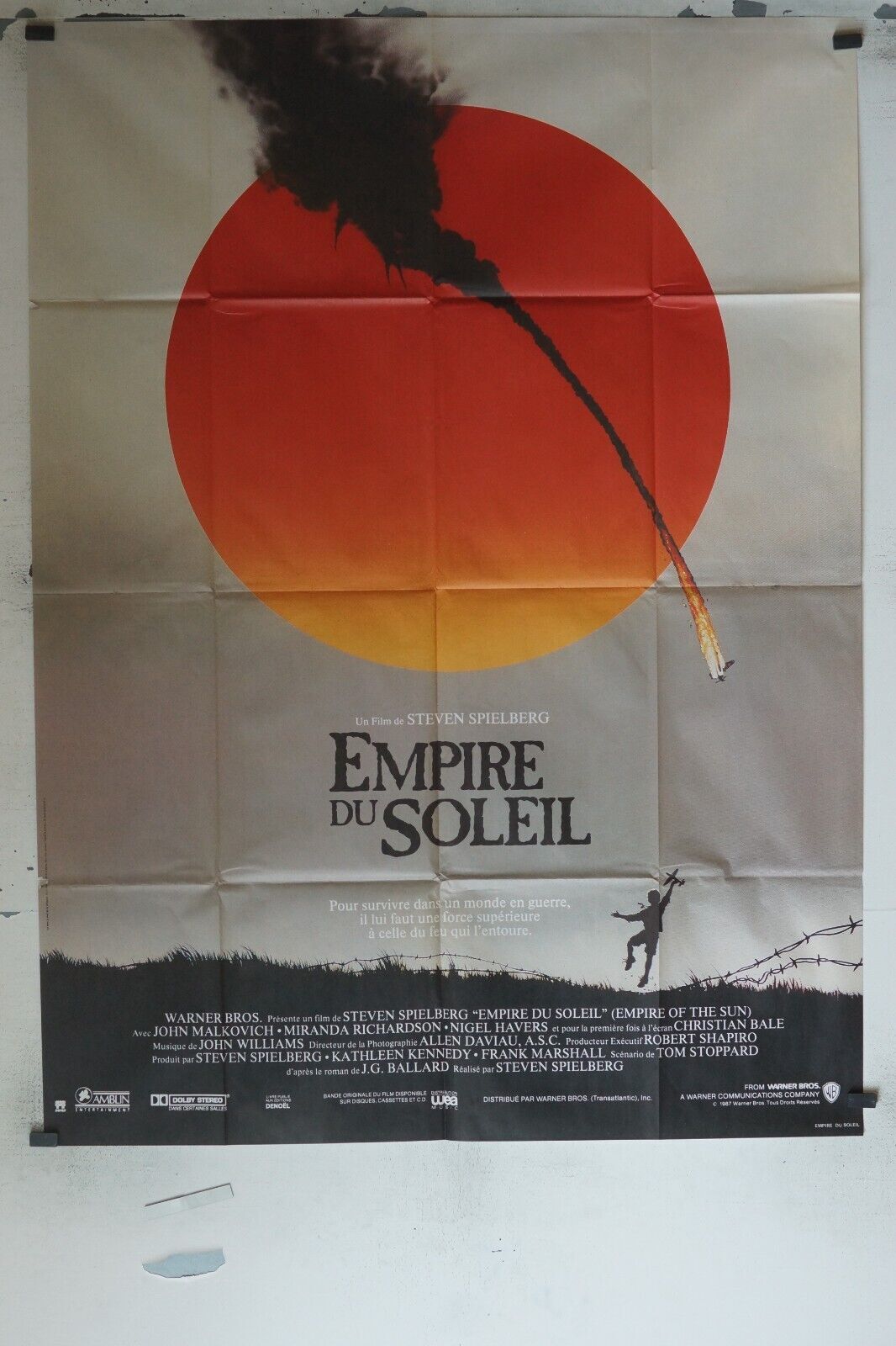 EMPIRE DU SOLEIL MOVIE POSTER ORIGINAL 120x160 STEVEN SPIELBERG