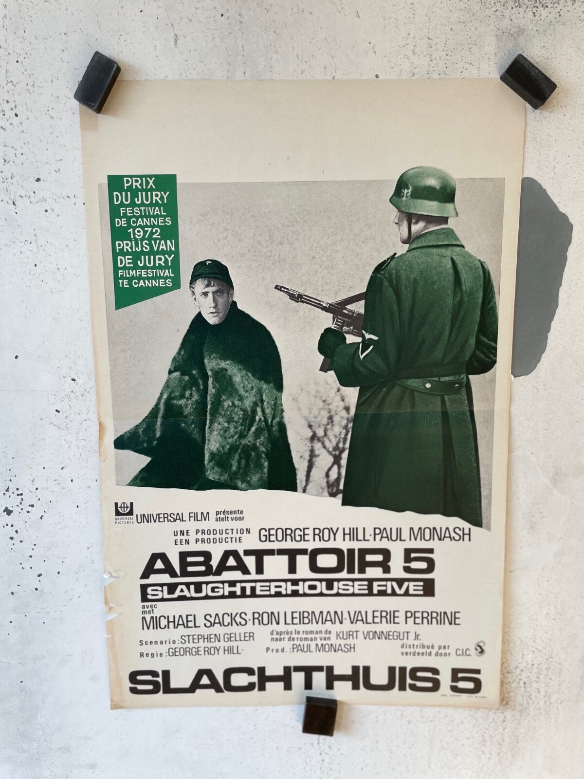 ABATTOIR 5, BELGIAN MOVIE POSTER 36x55 MICAHEL SACKS