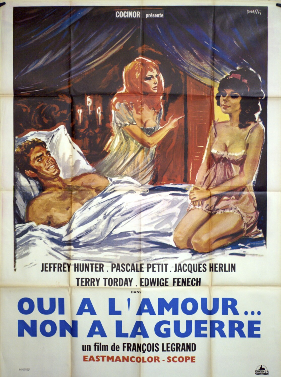 OUI A L’AMOUR … NON A LA GUERRE ORIGINAL POSTER (120x160), Francois Legrand