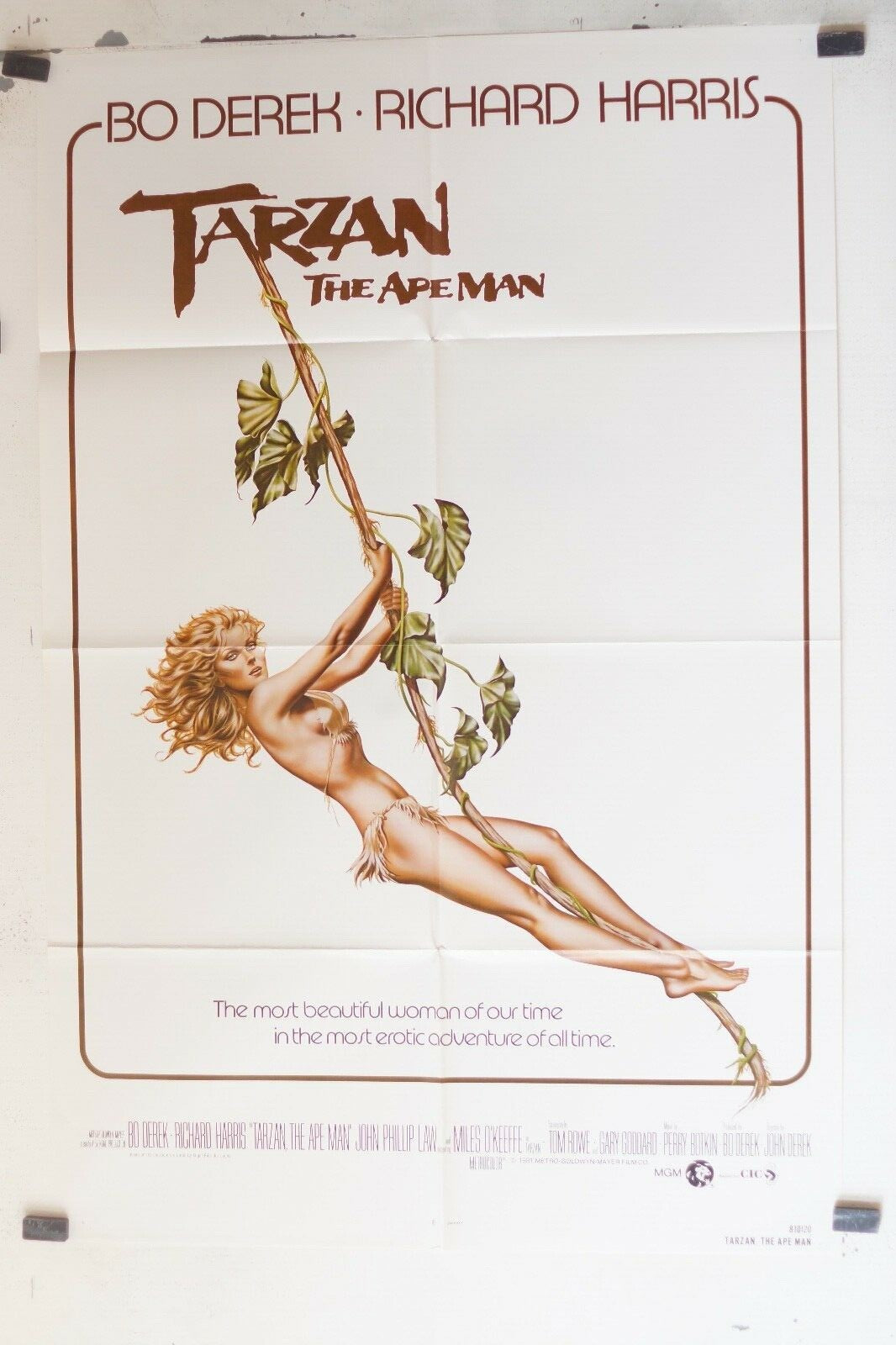 TARZAN THE APE MAN MOVIE POSTER ORIGINAL (69x103), John Derek