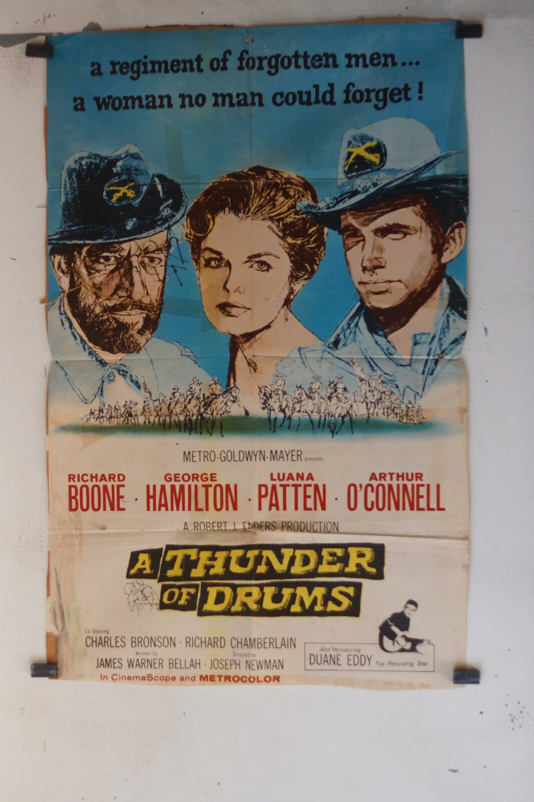 A THUNDER OF DRUMS (1961) 70x100 ORIGINAL MOVIE POSTER RICHARD BOONE – GEORGE