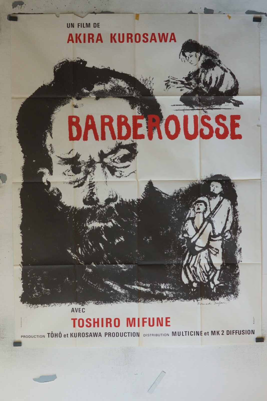 BARBEROUSSE MOVIE POSTER ORIGINAL 120x160 AKIRA KUROSAWA
