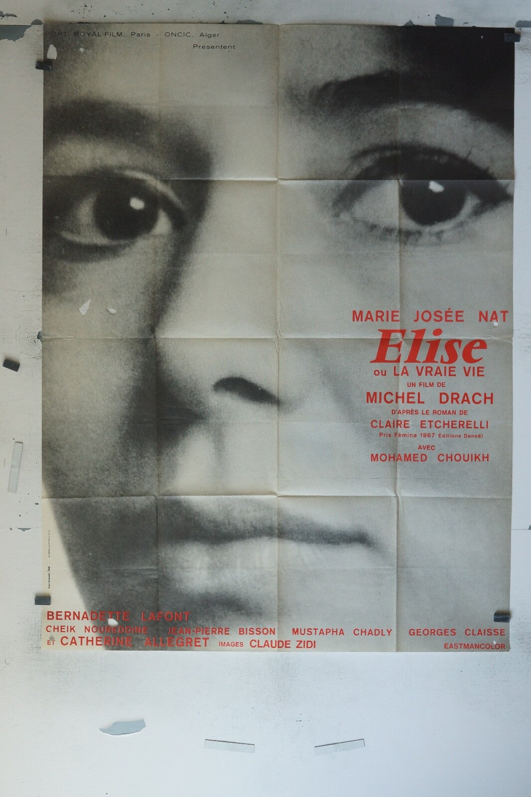 ELISE OU LA VRAIE VIE MOVIE POSTER ORIGINAL 120x160 MOHAMED CHOUIKH