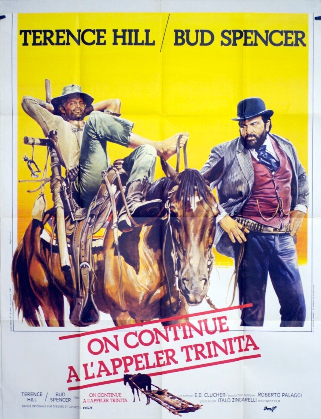 ON CONTINUE À L’APPELER TRINITA MOVIE POSTER ORIGINAL 120x160 TERENCE HILL
