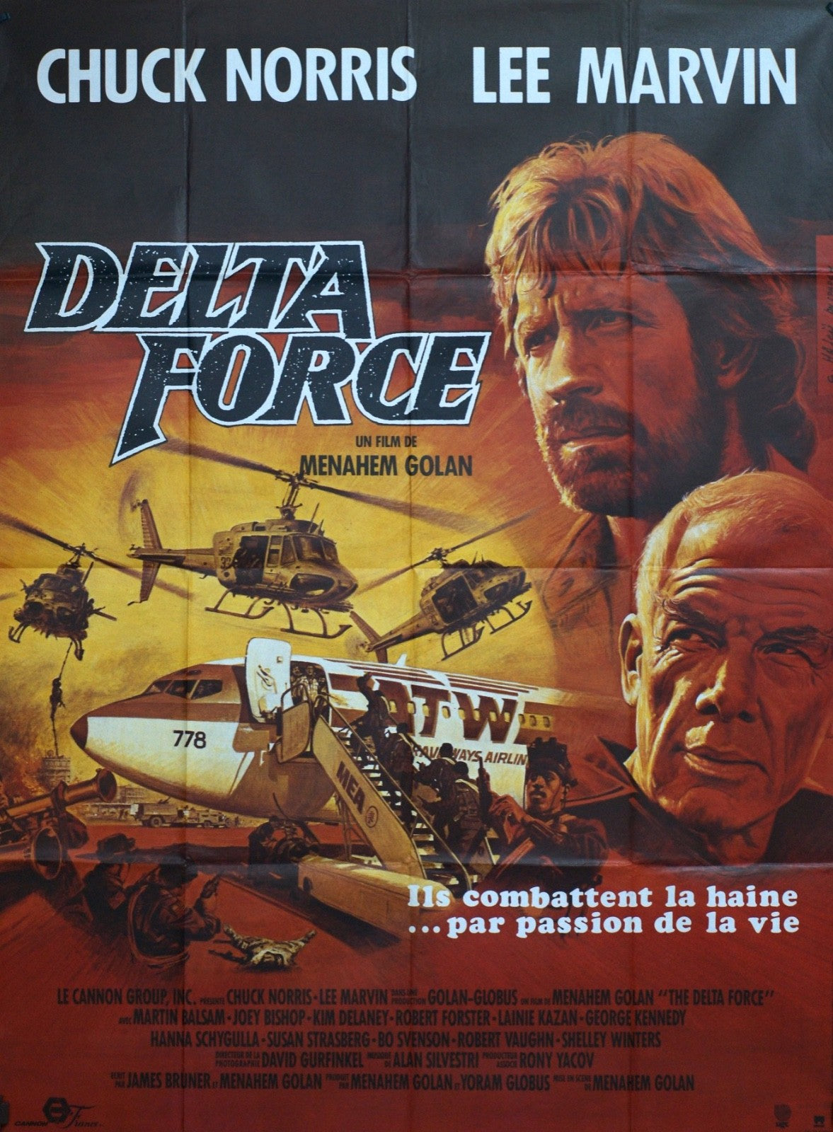 DELTA FORCE CHUCK NORRIS MOVIE POSTER ORIGINAL 120x160