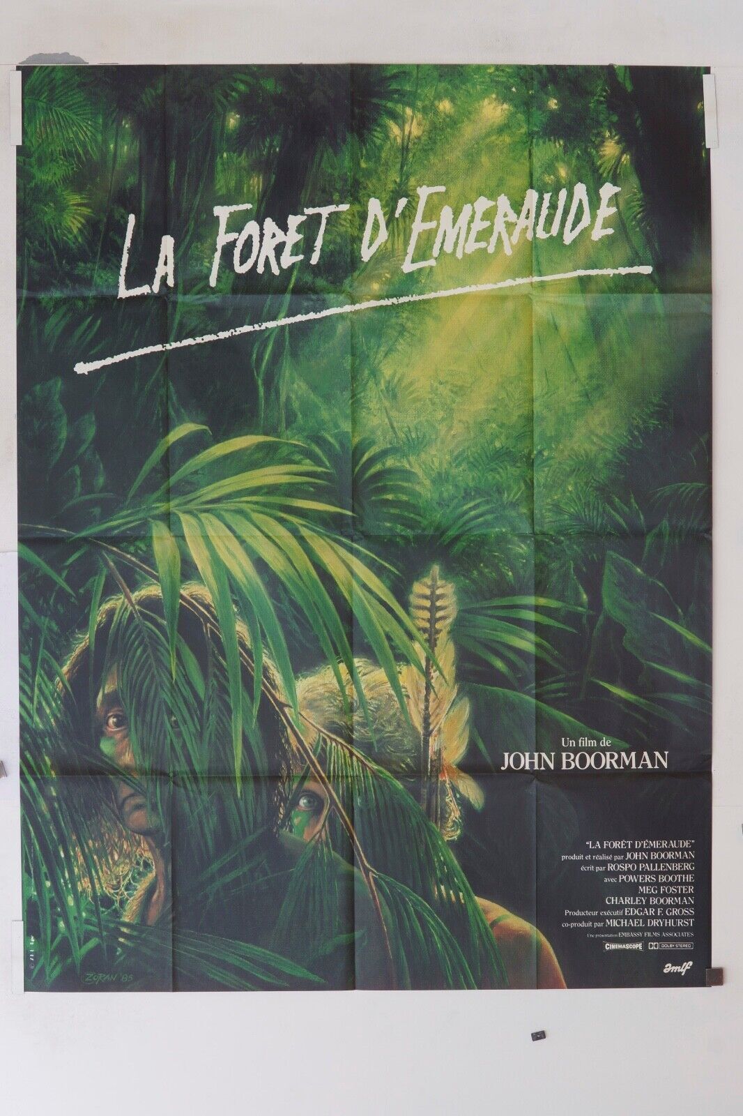 LA FORÊT D’ÉMERAUDE ORIGINAL MOVIE POSTER 120x160 POWERS BOOTHE