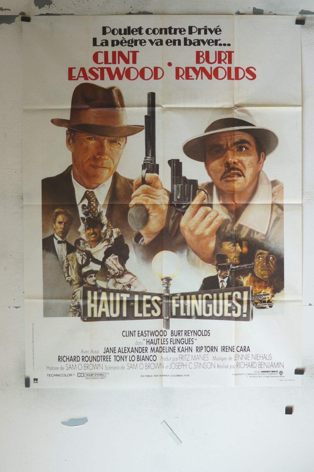 HAUT LES FLINGUES MOVIE POSTER ORIGINAL 120x160 CLINT EASTWOOD