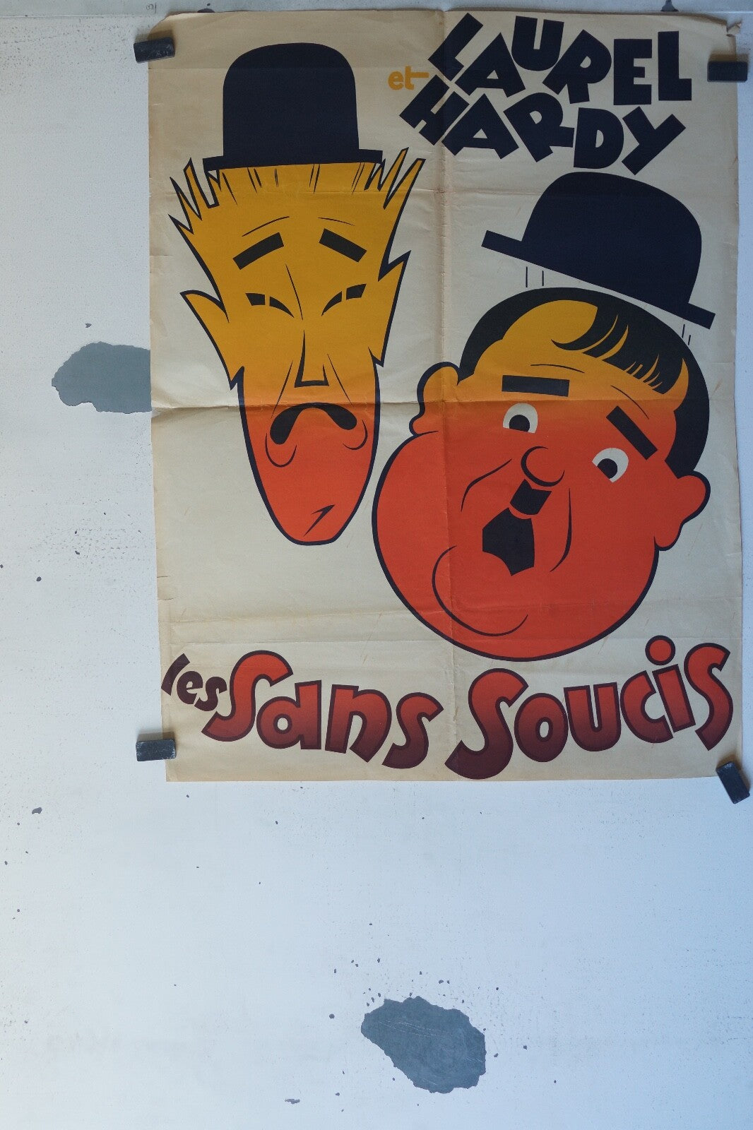 SANS SOUCIS (LES) MOVIE POSTER ORIGINAL (60X80) Stan Laurel , Oliver Hardy
