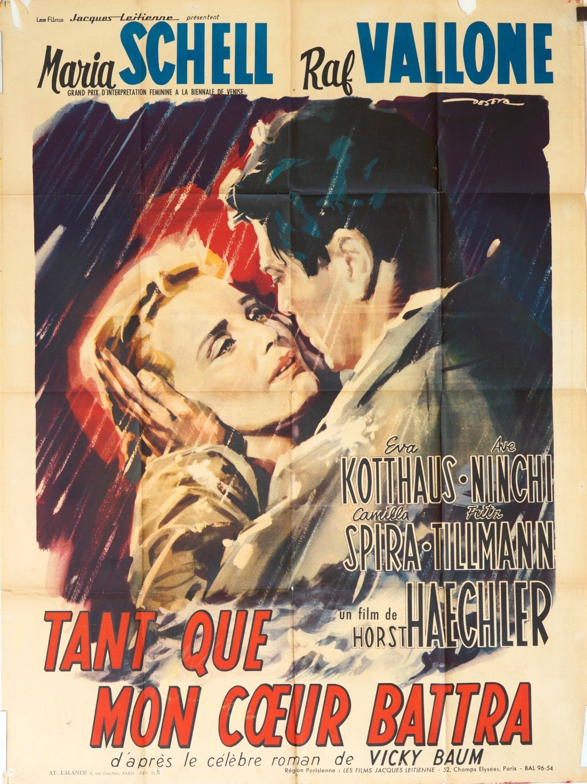 TANT QUE MON CŒUR BATTRA MARIA SCHELL movie poster ORIGINAL 120x16