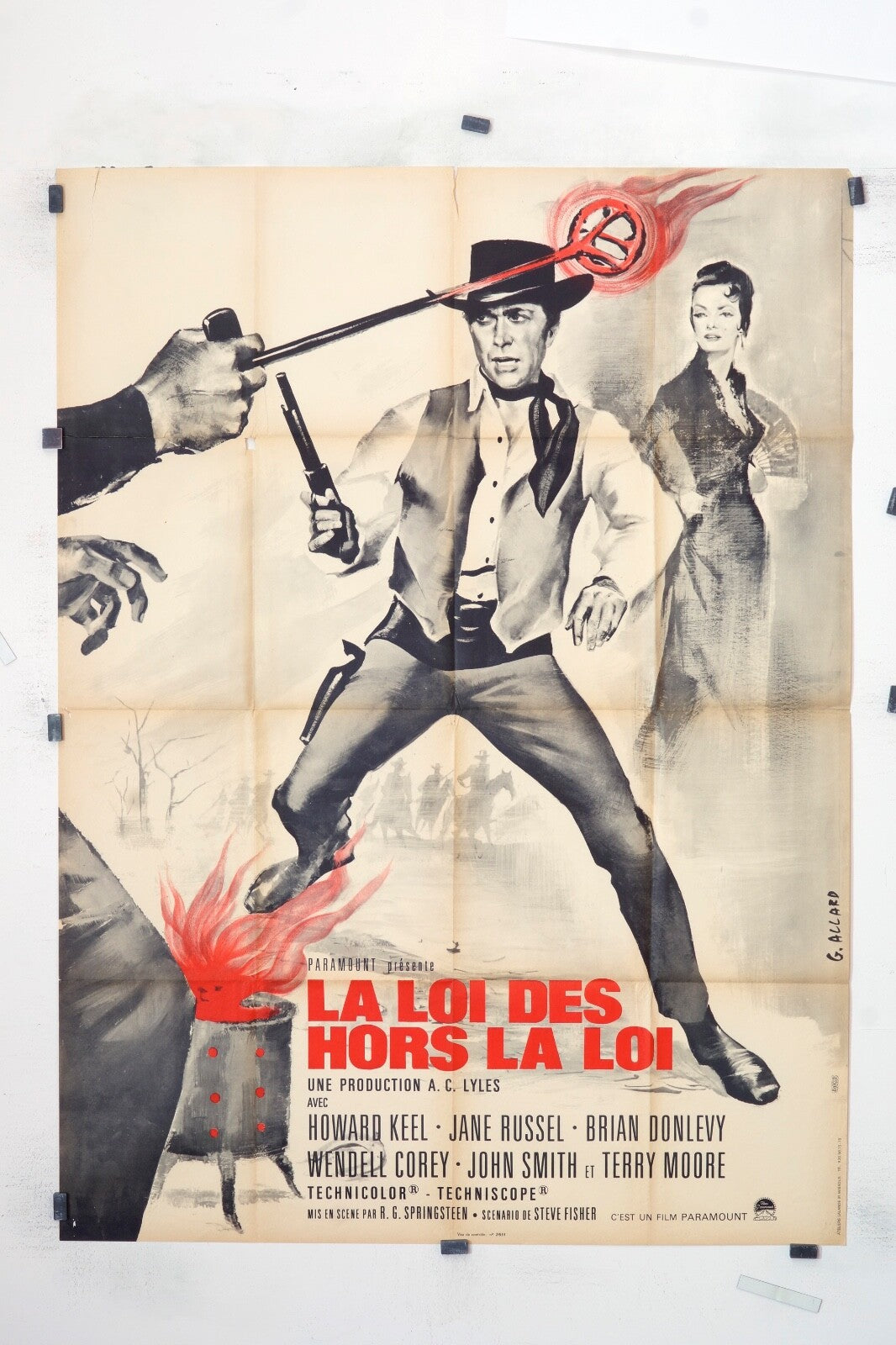 LA LOI DES HORS LA LOI HOWARD KEEL MOVIE POSTER ORIGINAL 120x160