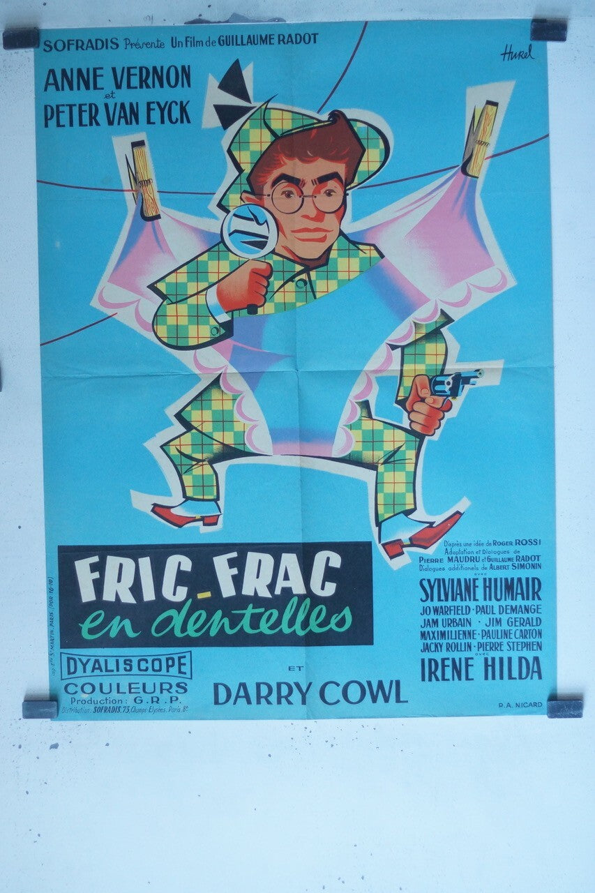 FRIC-FRAC EN DENTELLES MOVIE POSTER ORIGINAL (60X80) ANNE VERNON – PETER VAN