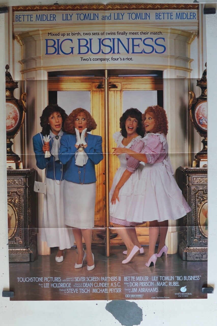 BIG BUSINESS ORIGINAL MOVIE POSTER 68x104 , Lily Tomlin , Fred Ward