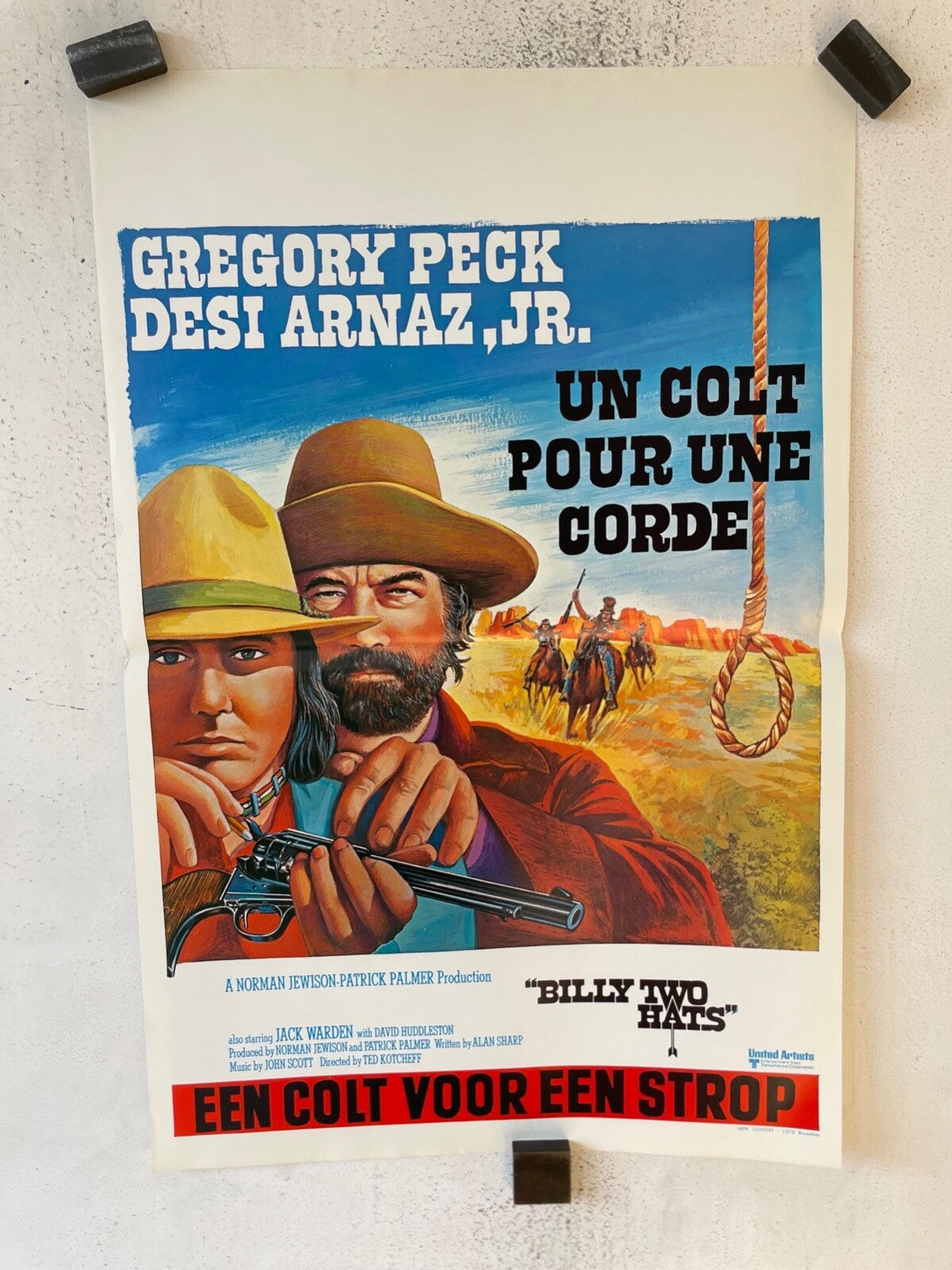 UN COLT POUR UNE CORDE, BELGIAN MOVIE POSTER 36x55 GREGORY PECK