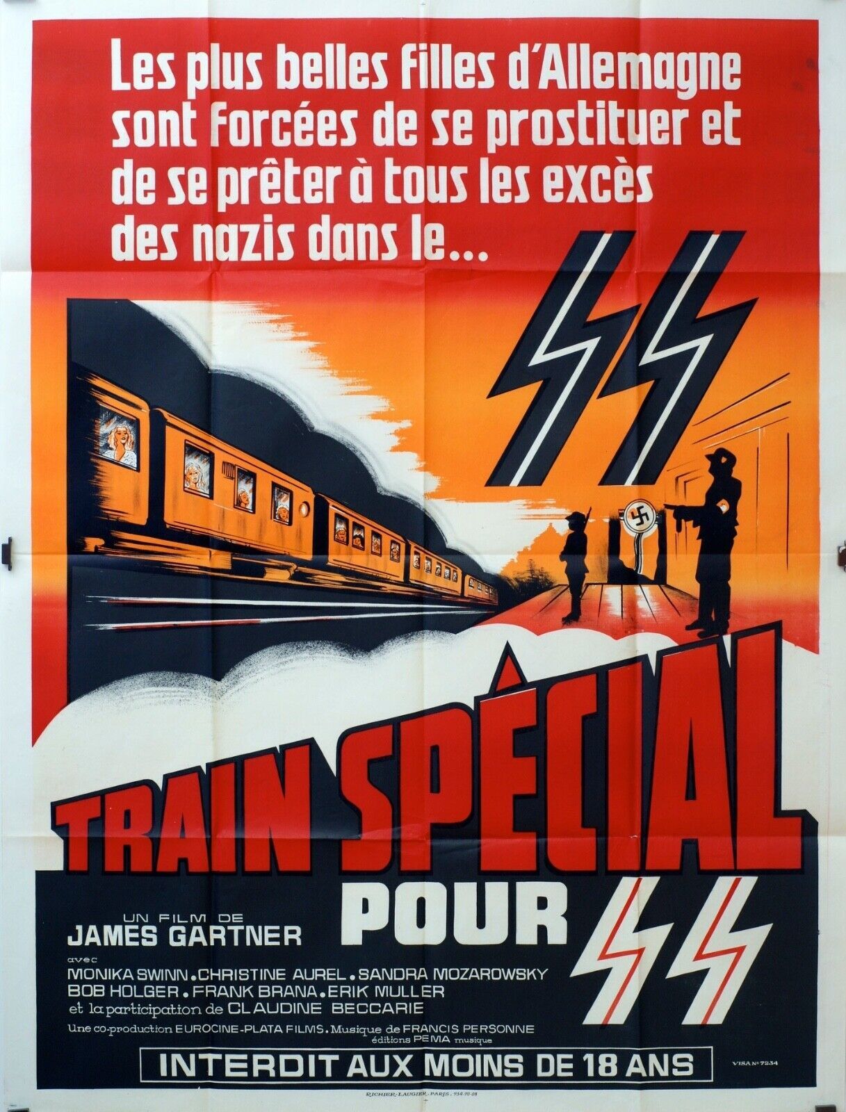 TRAIN SPECIAL POUR SS MOVIE POSTER ORIGINAL 120x160 MONIKA SWINN