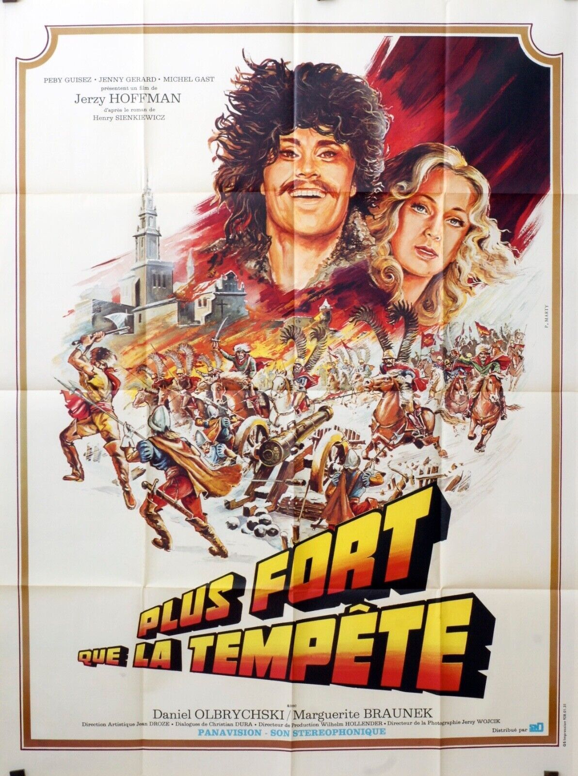 PLUS FORT QUE LA TEMPÊTE MOVIE POSTER ORIGINAL (120X160) DANIEL OLBRYCHSKI