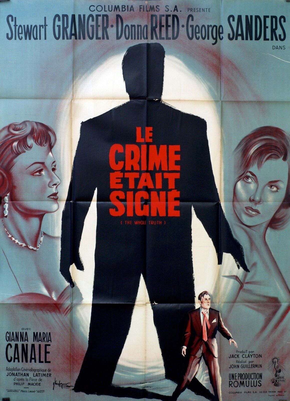 LE CRIME ÉTAIT SIGNÉ POSTER ORIGINAL 120x160 STEWART GRANGER