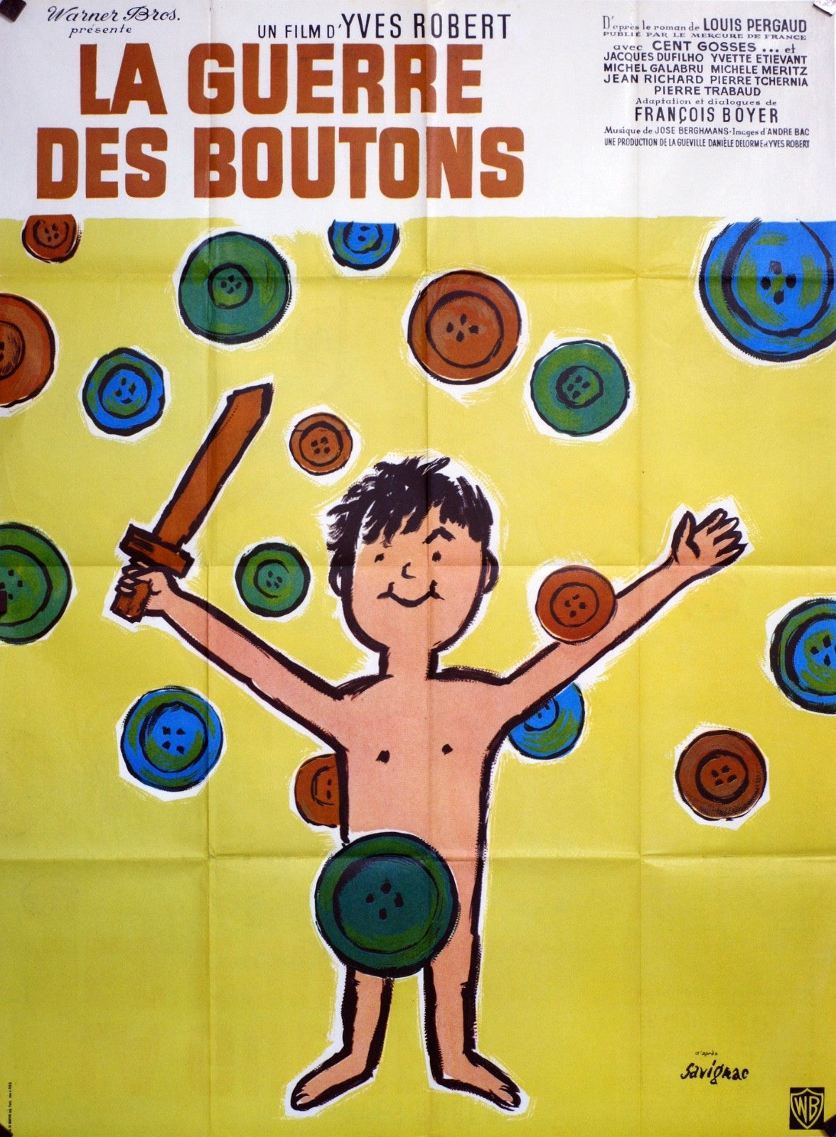 LA GUERRE DES BOUTONS YVES ROBERT MOVIE POSTER ORIGINAL 120x160