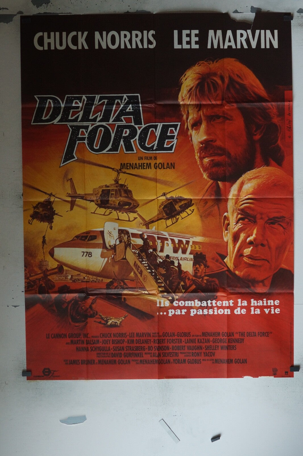 DELTA FORCE MOVIE POSTER ORIGINAL 120x160 CHUCK NORRIS