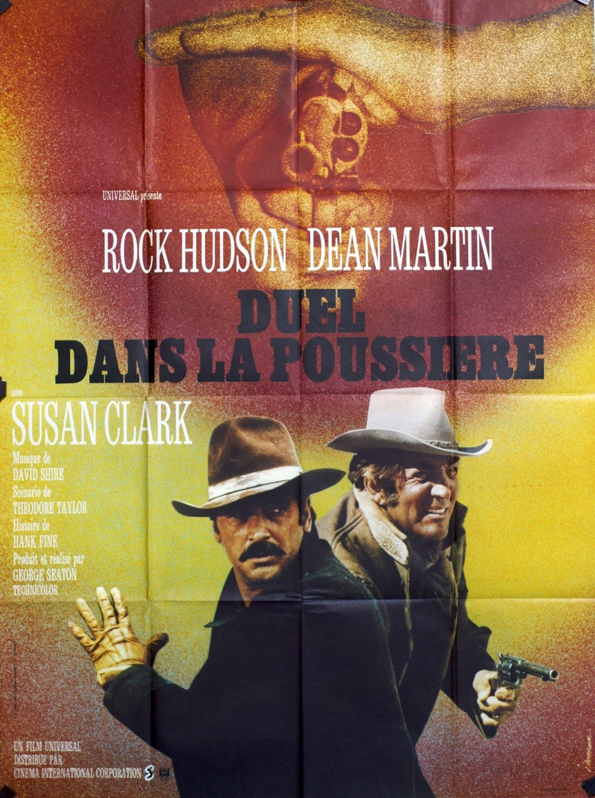 DUEL DANS LA POUSSIÈRE RUCK HUDSON movie poster ORIGINAL 120x160