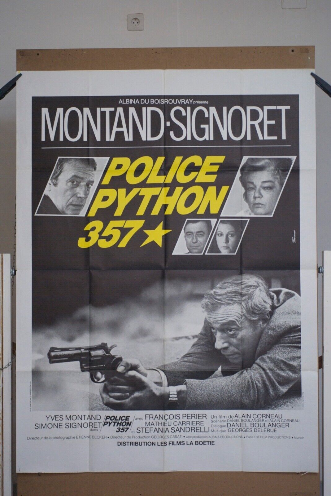 POLICE PYTHON 357 MOVIE POSTER ORIGINAL 120x160 MONTAND/SIGNORET