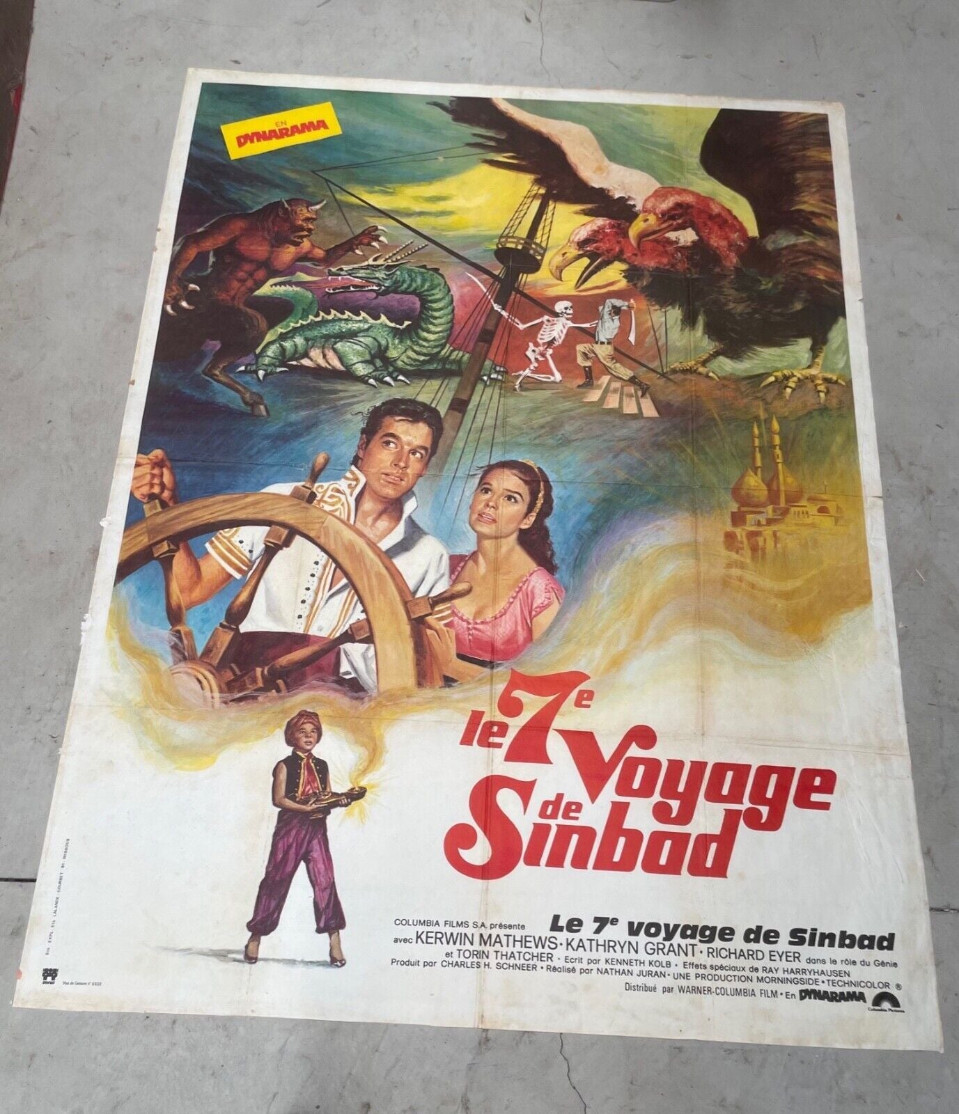 LE 7 EME VOYAGE DE SINBAD ORIGINAL 120x160 KERWINS MATHEWS