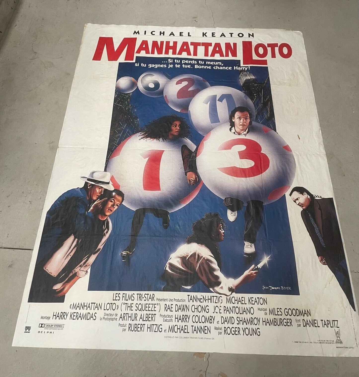 MANHATTAN LOTO, MICHAEL KEATON, MOVIE POSTER ORIGINAL 120x160