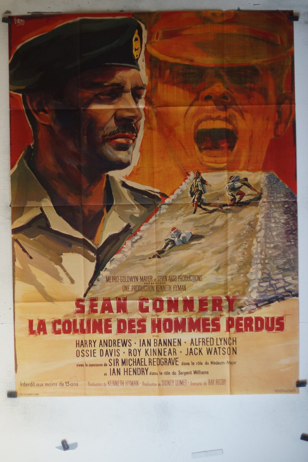 COLLINE DES HOMMES PERDUS (LA) MOVIE POSTER ORIGINAL 120x160 (Sean Connery)