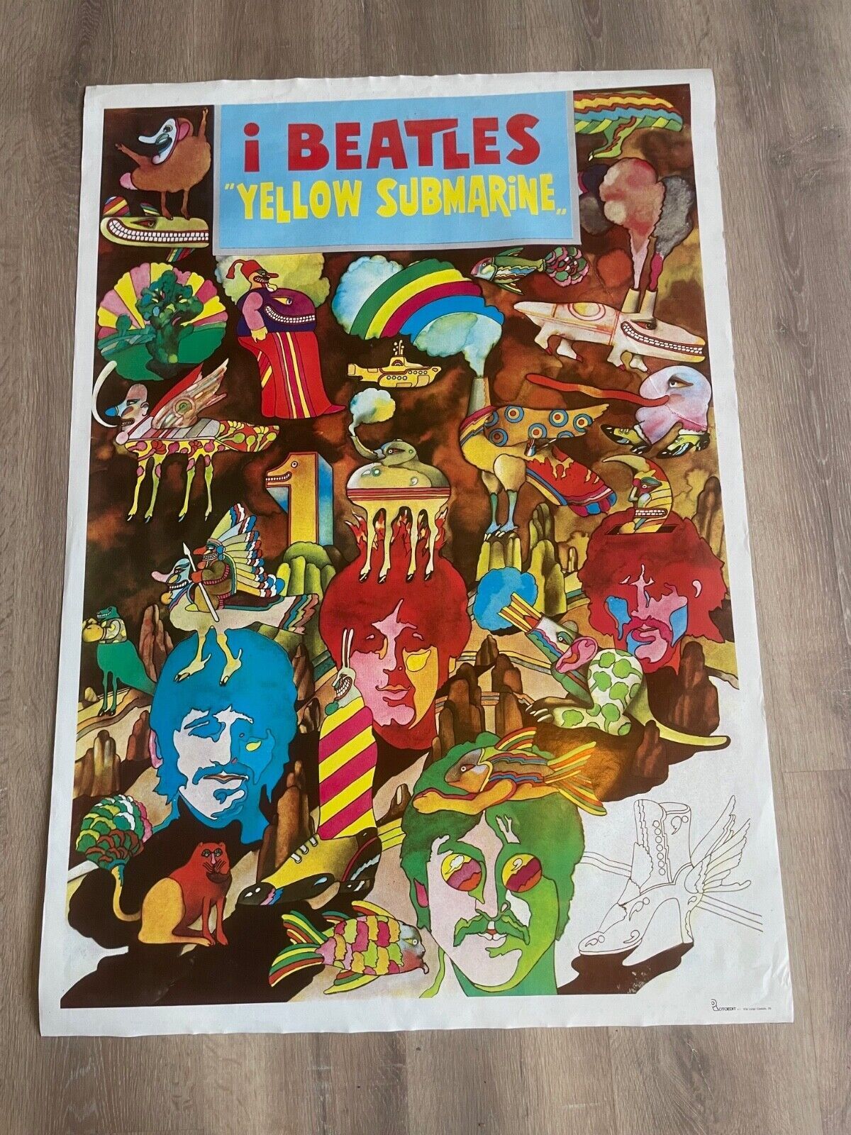 Les BEATLES « Yellow Submarine » 50X70, MOVIE POSTER ORIGINAL