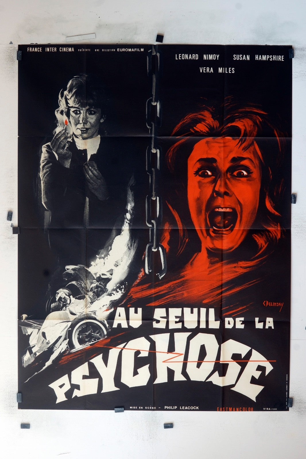 AU SOLEIL DE LA PSYCHOSE LEONARD NIMOY MOVIE POSTER ORIGINAL (120x160)