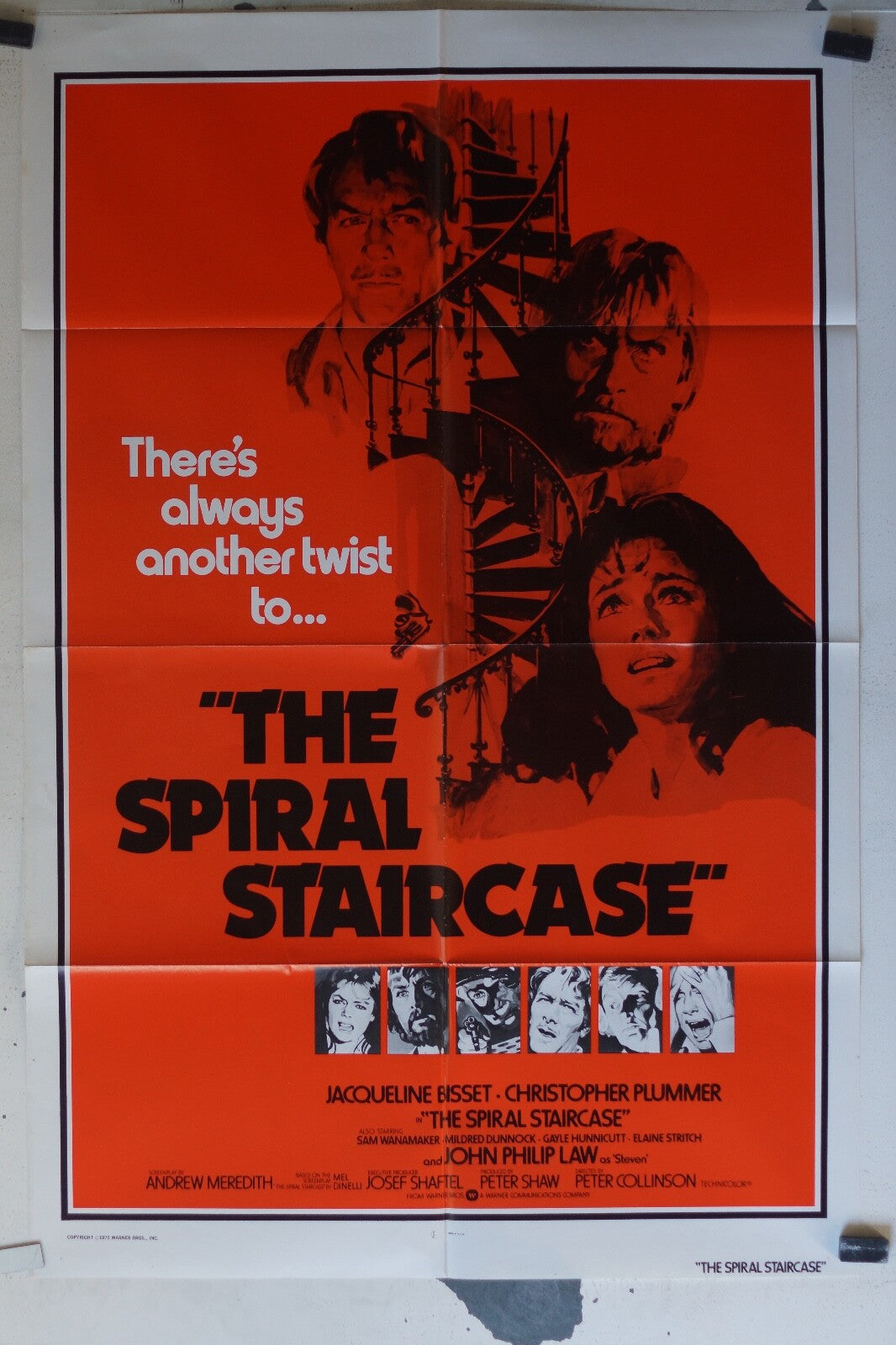 THE SPIRAL STAIRCASE ORIGINAL MOVIE POSTER 70x103 Jacqueline Bisset ,