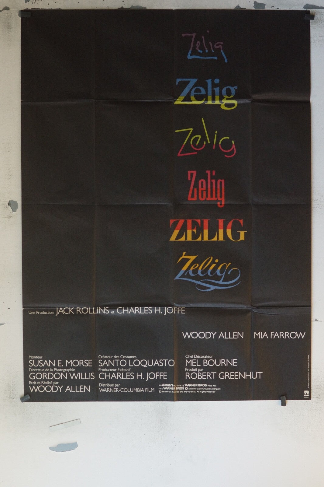 ZELIG MOVIE POSTER ORIGINAL 120x160 WOODY ALLEN
