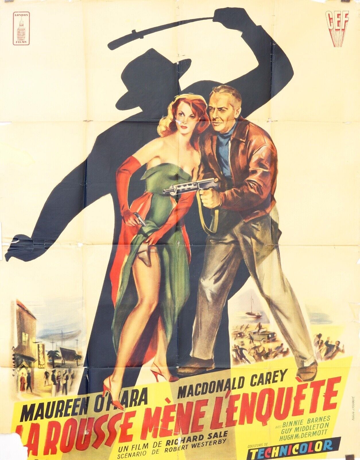 LA ROUSSE MÈNE L’ENQUÊTE POSTER ORIGINAL 120x160 MAUREEN O’LARA