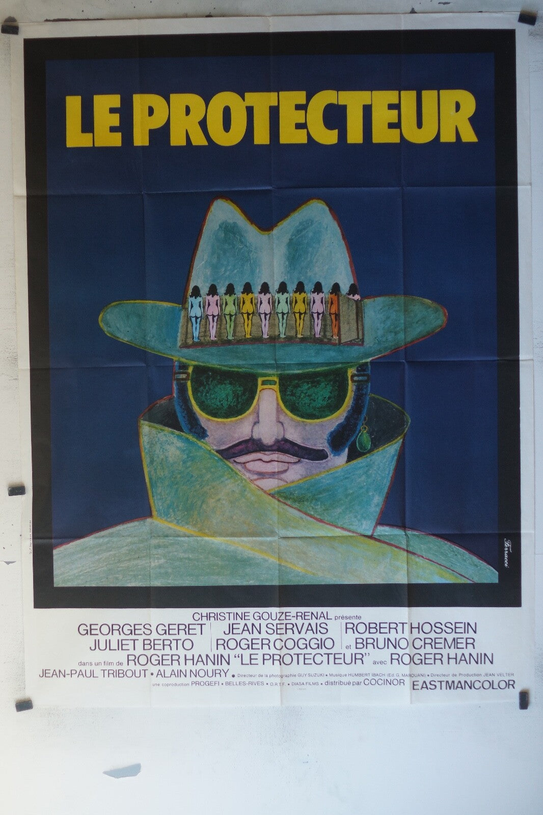 PROTECTEUR (LE) POSTER ORIGINAL120x160 Georges géret , Bruno Crémer