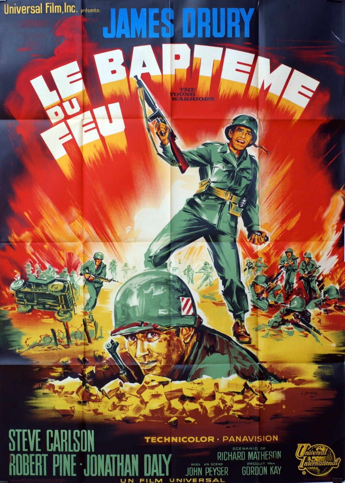 LE BAPTEME DU FEU MOVIE POSTER ORIGINAL 120x160 YVES DENIAUD