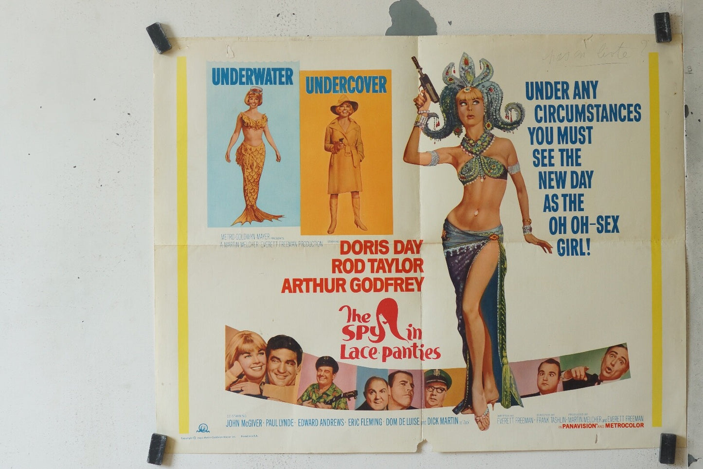THE SPY IN LACE PANTIES (The Glass Bottom Boat) 56x71 Rod TAYLOR, Arthur GODFREY
