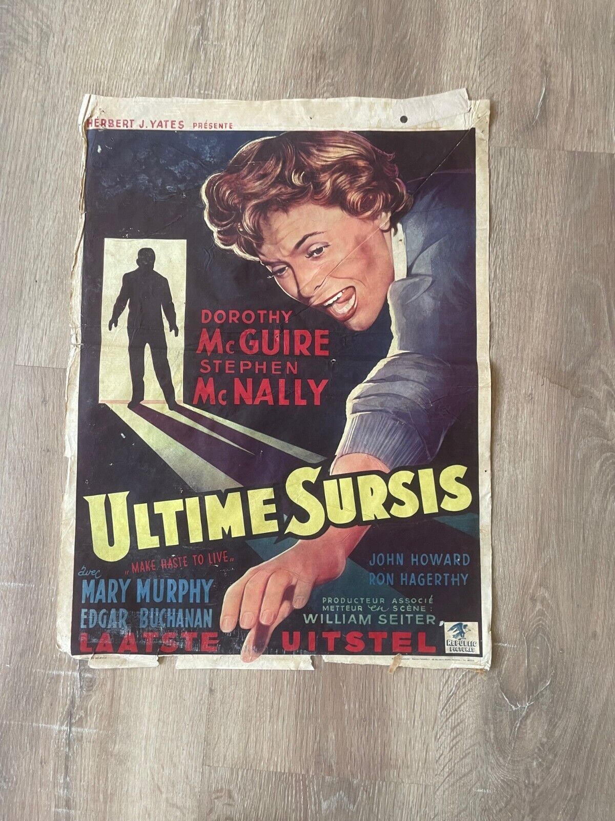ULTIME SURSIS MOVIE POSTER ORIGINAL (55X37)